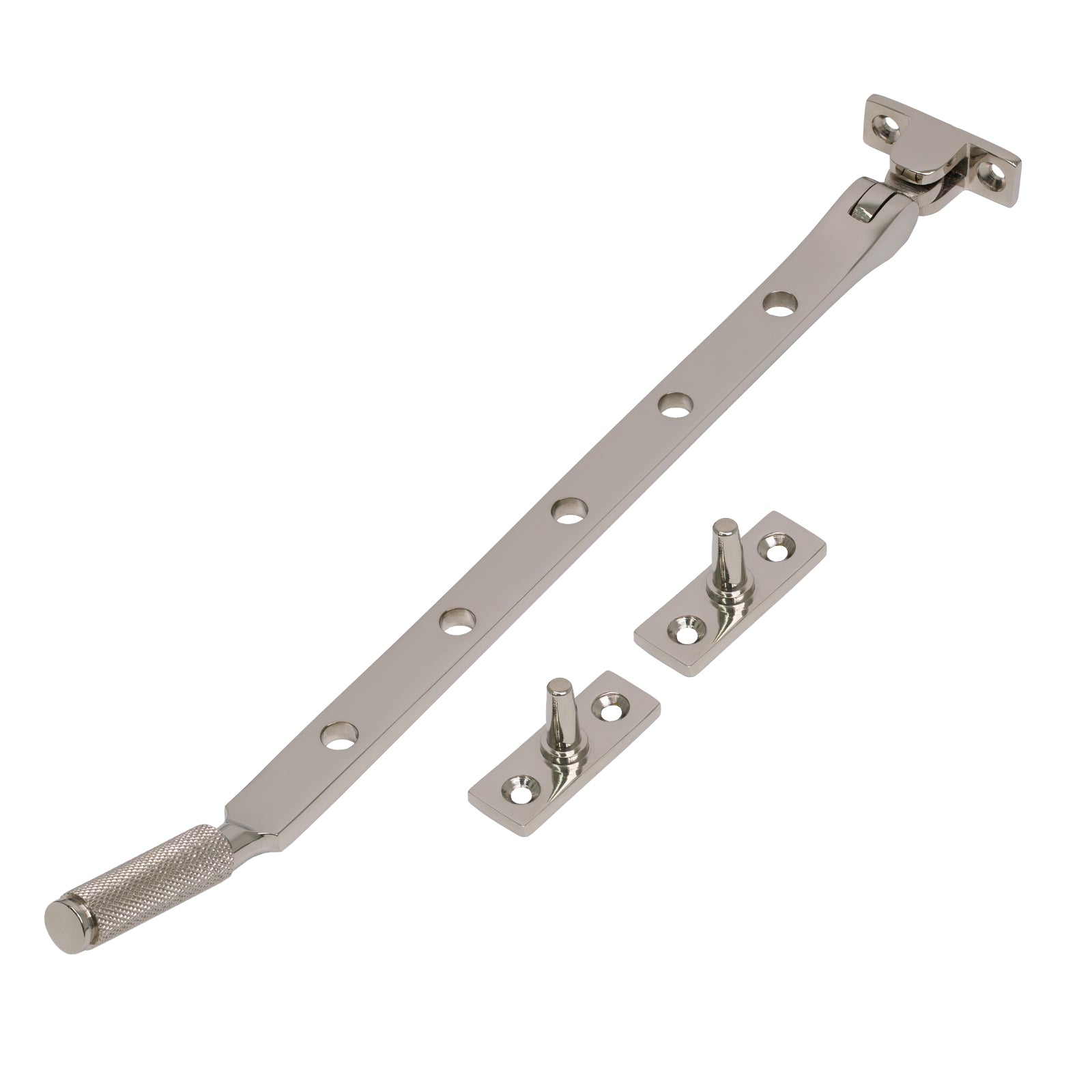 12 Inch Polished Nickel Brompton Window Stay