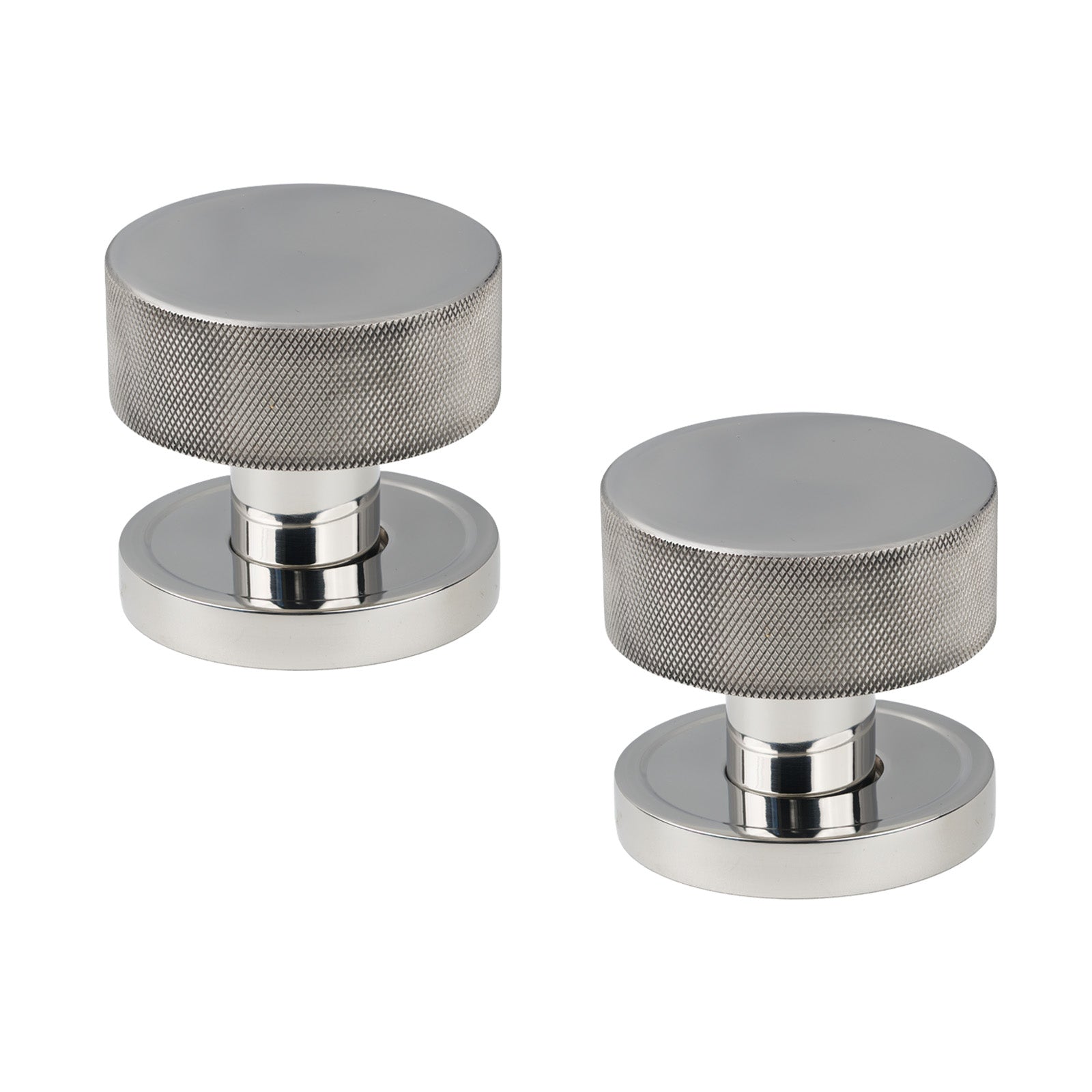 SHOW Polished Marine Plain Brompton Mortice Knobs