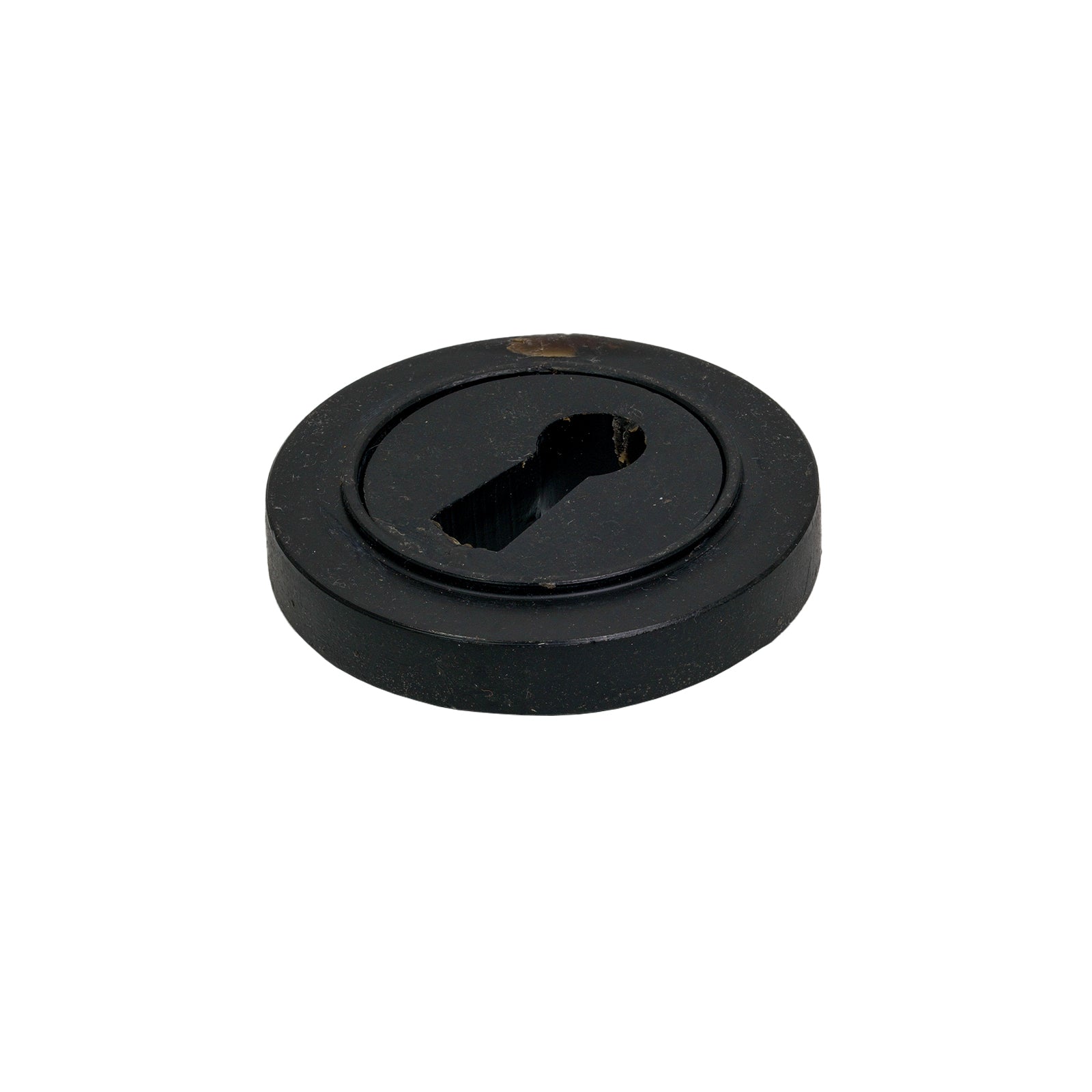 Black BSU Plain Round Escutcheon