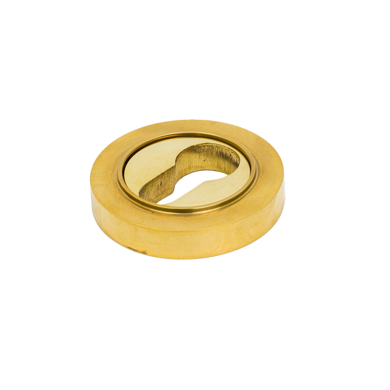 Polished Brass Euro Plain Round Escutcheon