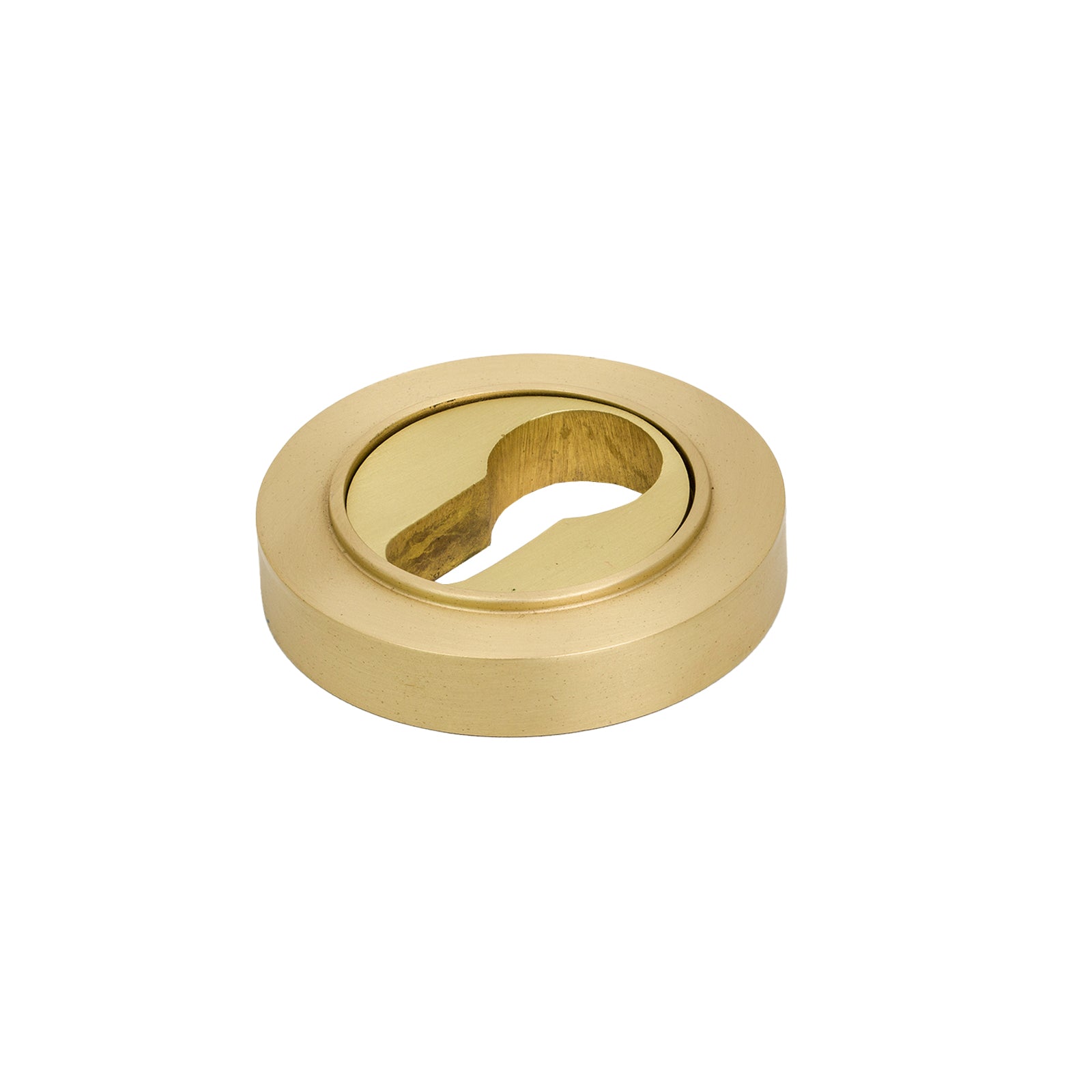 Satin Brass Euro Plain Round Escutcheon