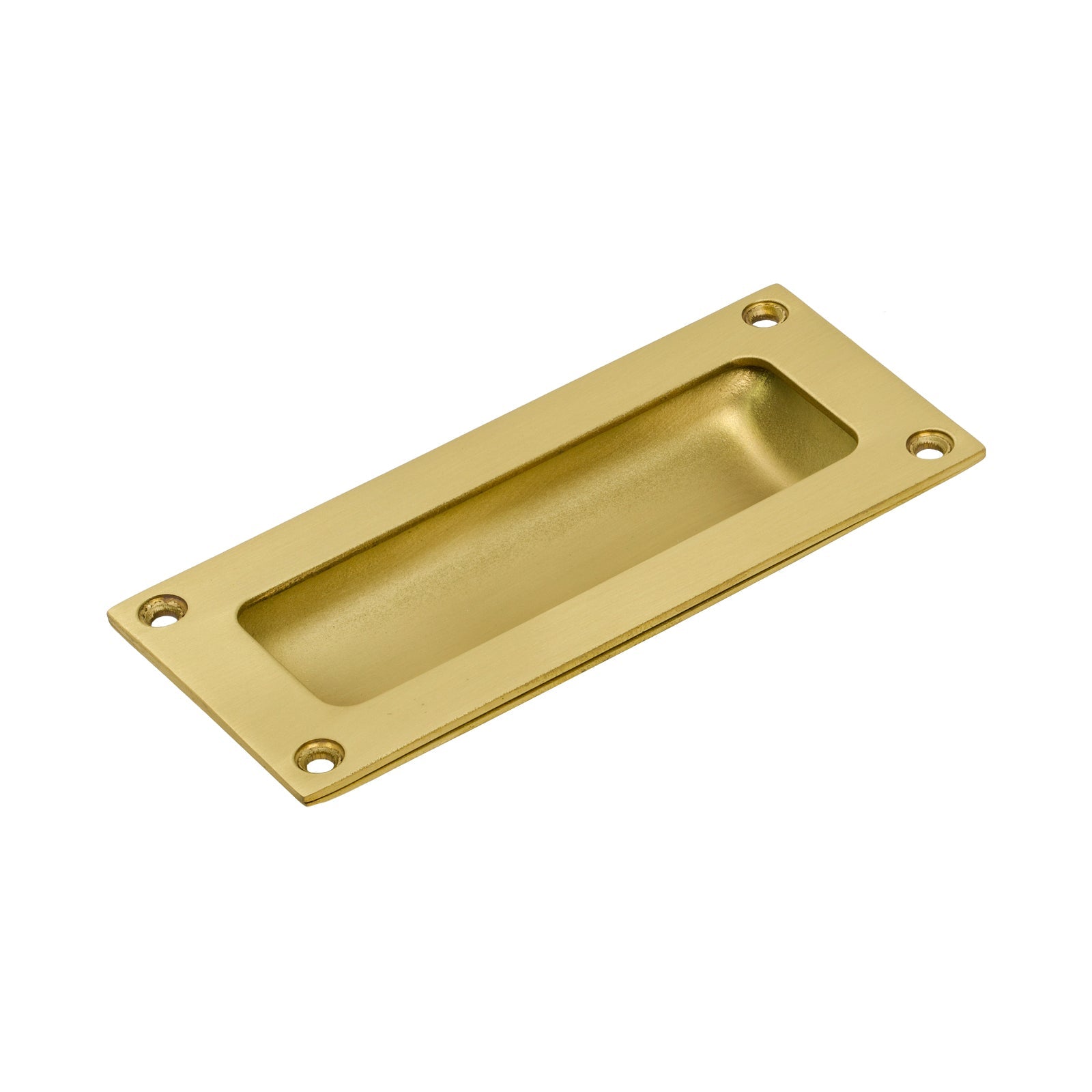 Satin Brass Flush Pull Handle