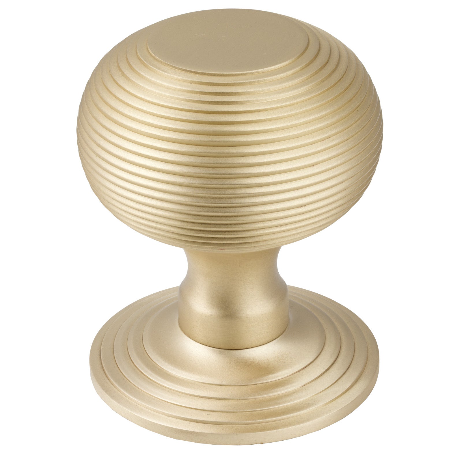 Satin Brass Beehive Centre Door Knob