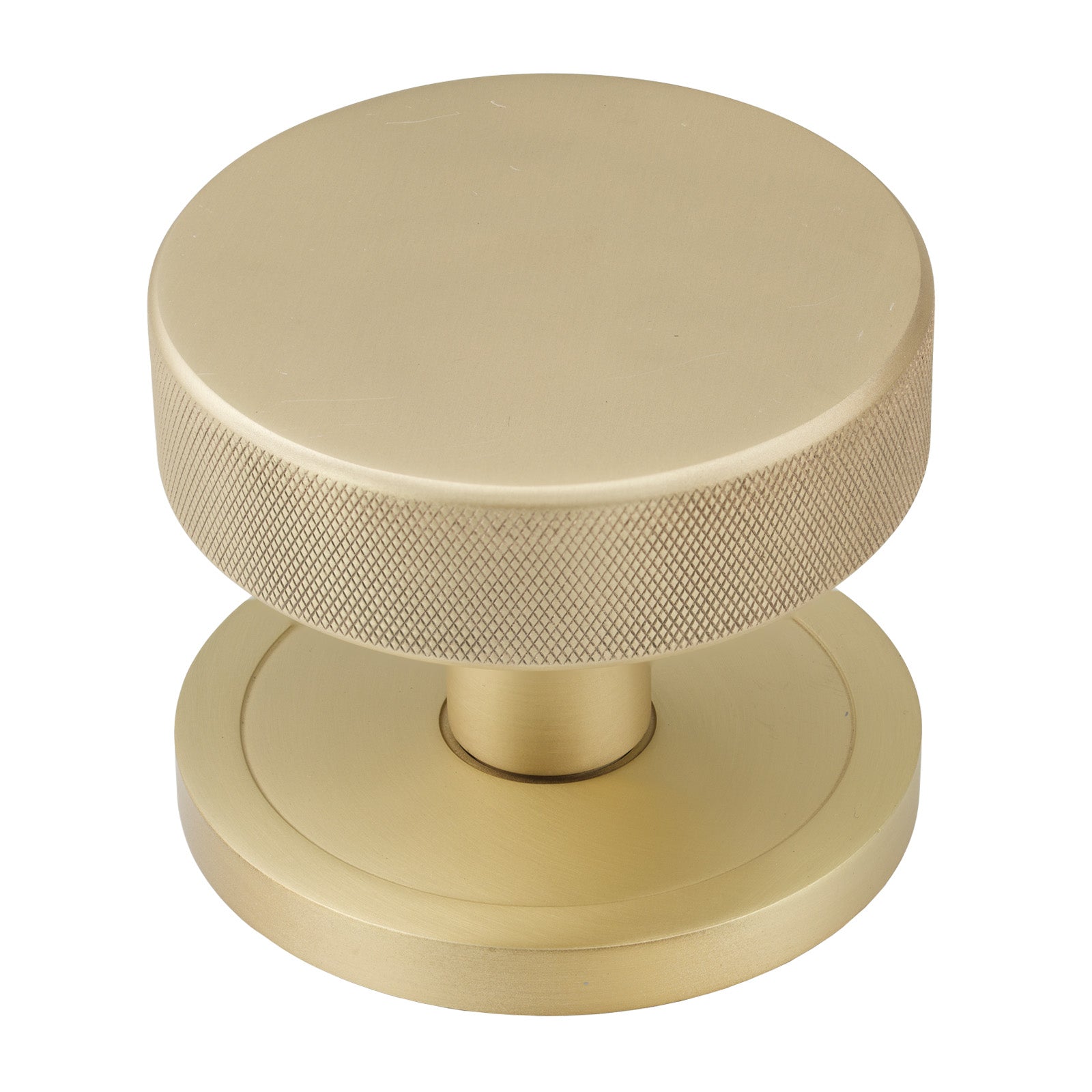 Satin Brass Plain Brompton Centre Door Knob