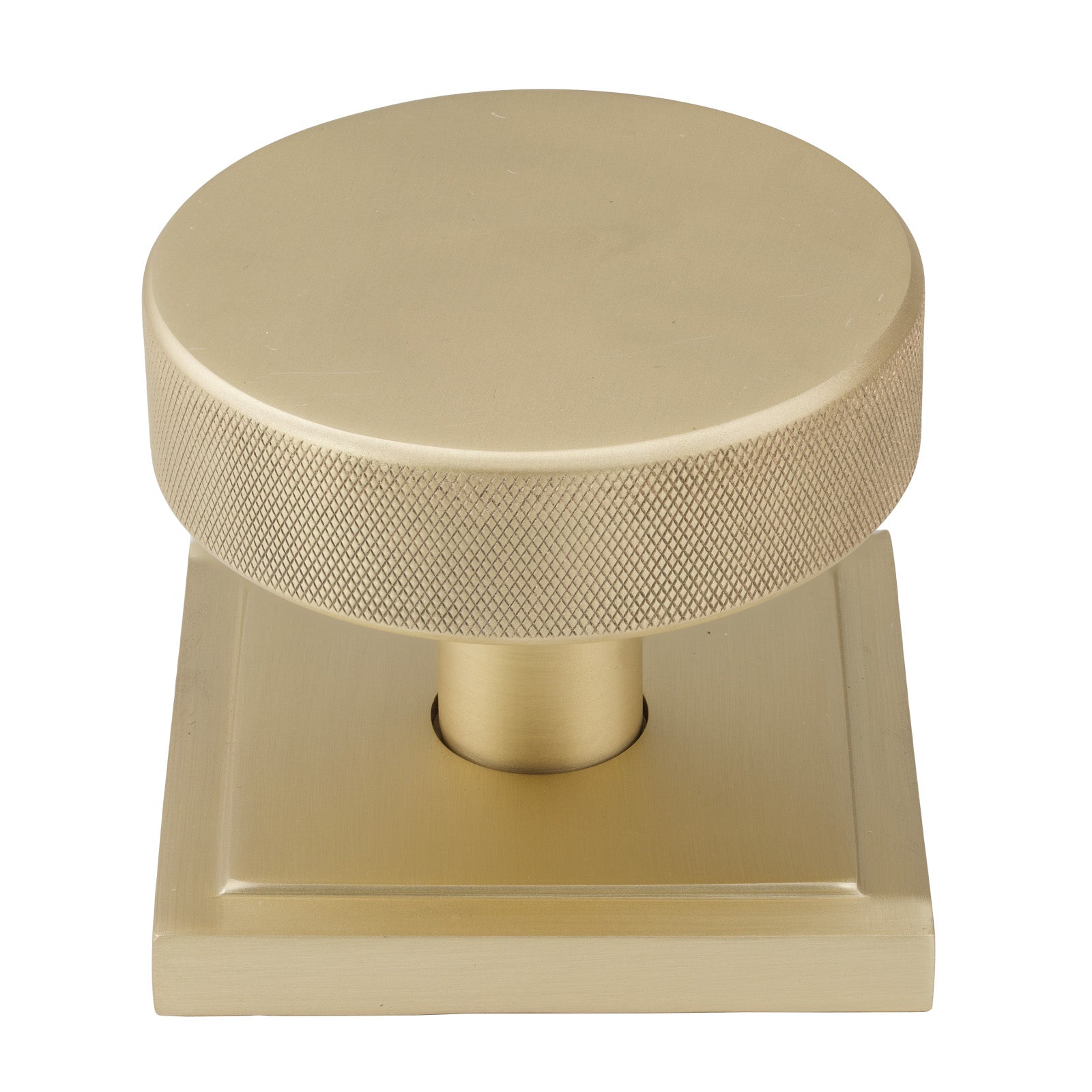 SHOW Satin Brass Square Brompton Centre Door Knob