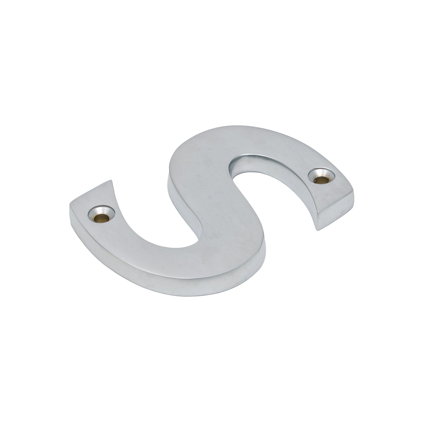 SHOW SHOW Image of Satin Chrome Front Door Letter S