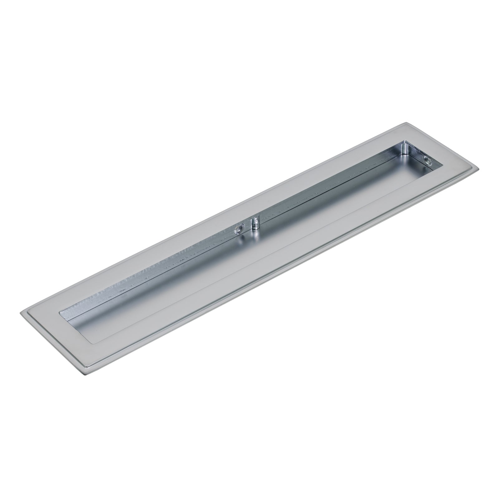 SHOW 250mm Satin Chrome Art Deco Rectangular Flush Pull 