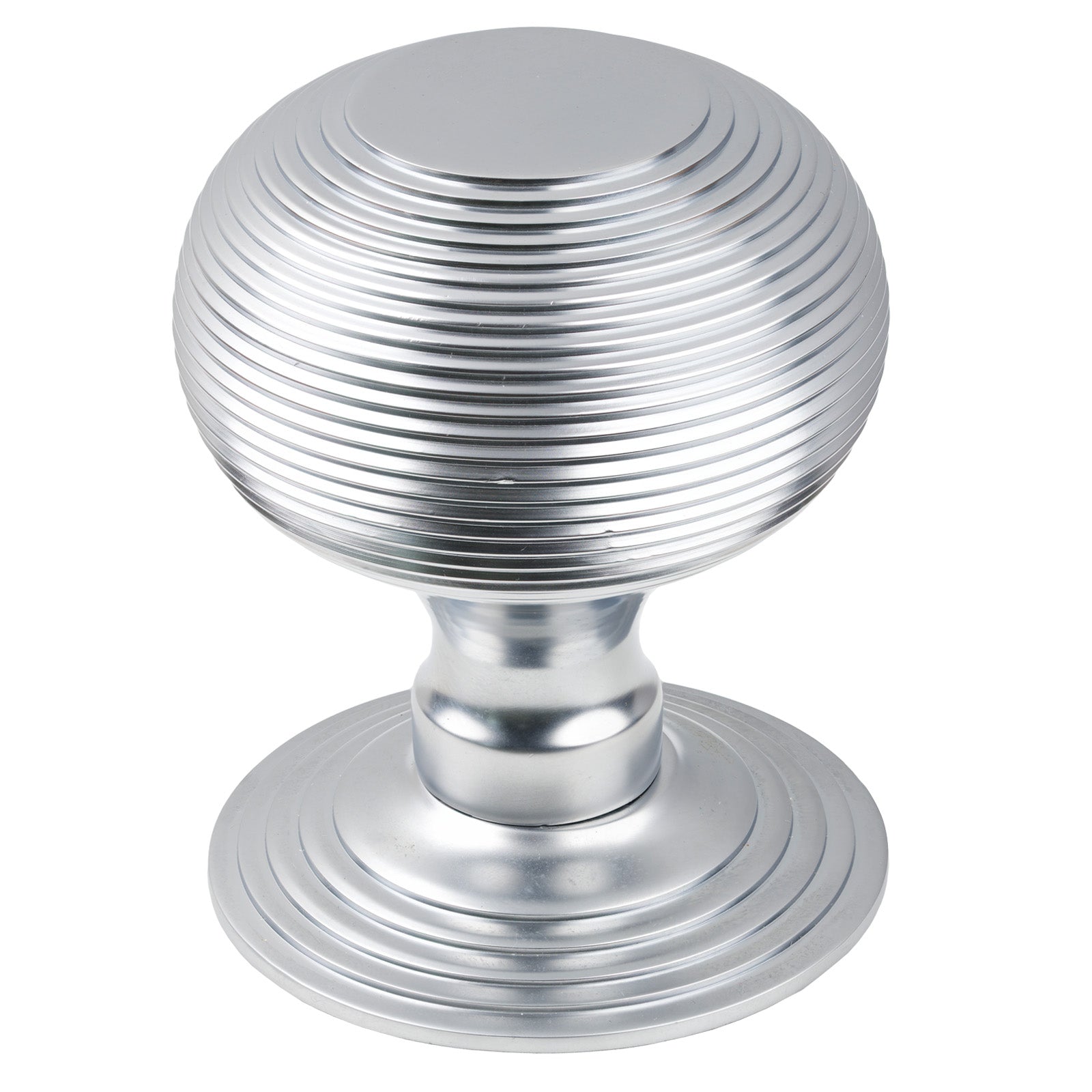 Satin Chrome Beehive Centre Door Knob