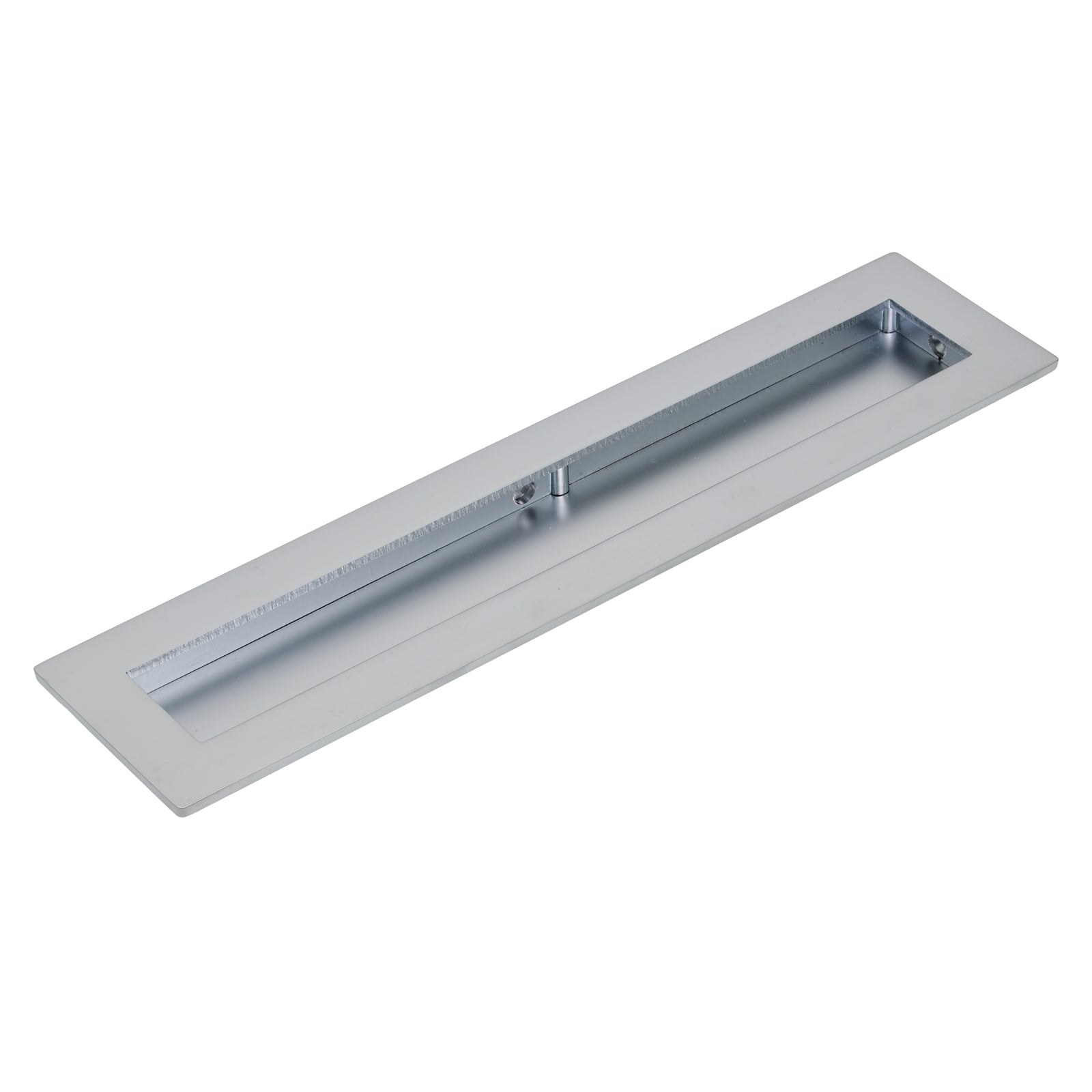 SHOW 250mm Satin Chrome Plain Rectangular Flush Pull 