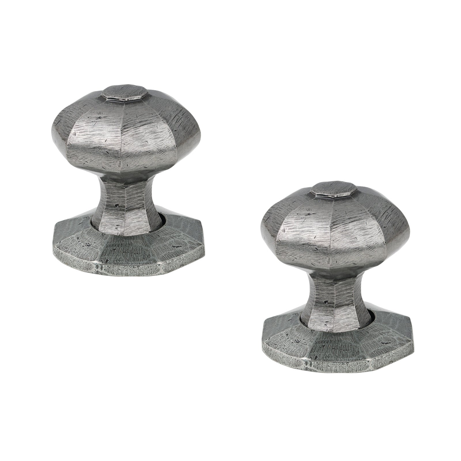 Regular Pewter Octagonal Mortice Knobs