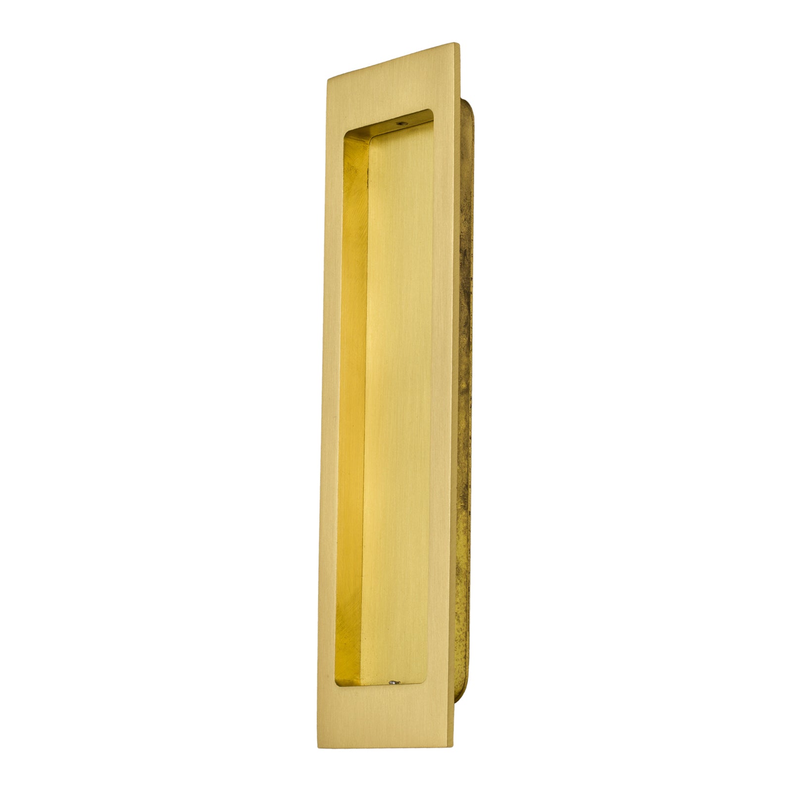 SHOW Satin Brass Rectangular Flush Pull