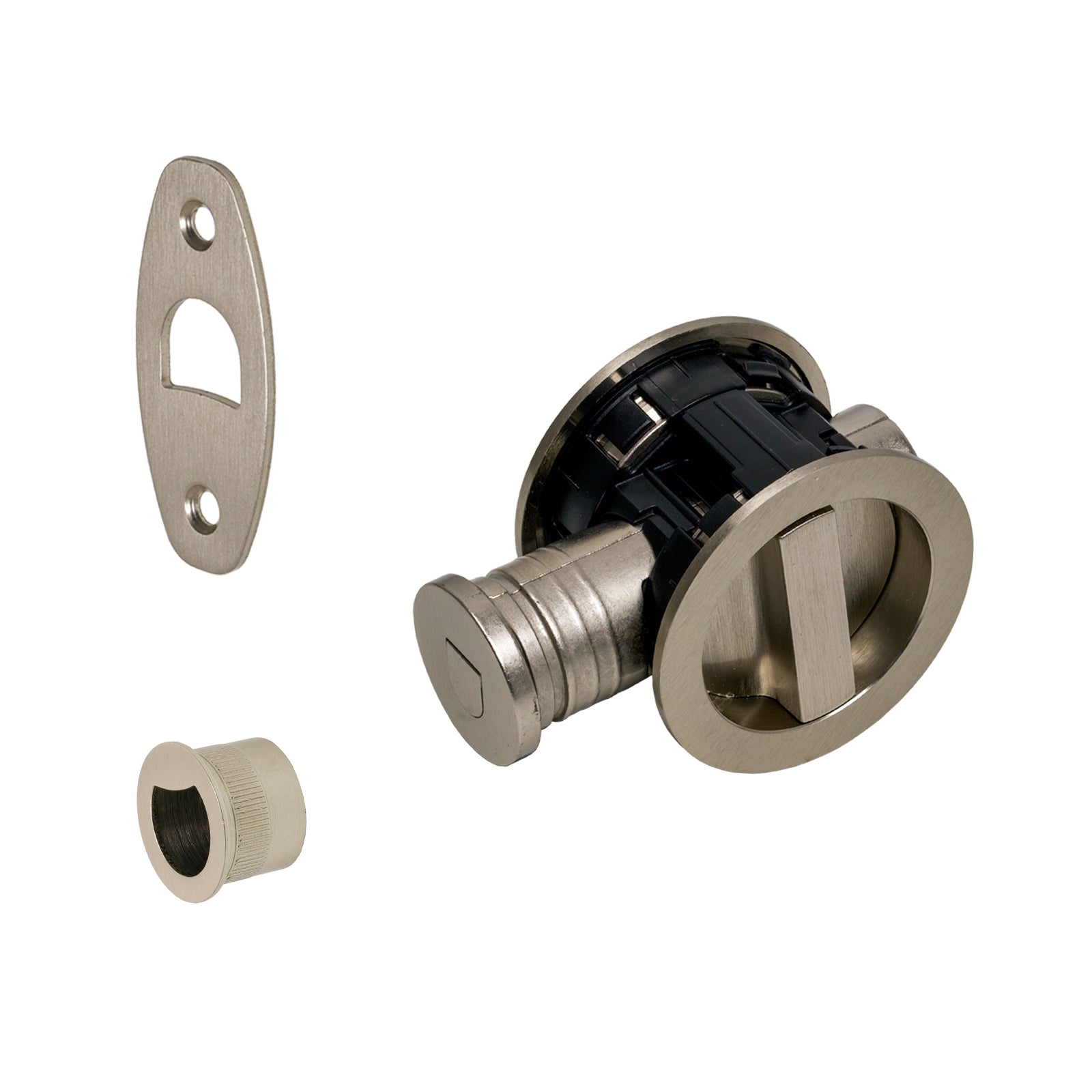 SHOW Satin Nickel Round Privacy Tubular Lock