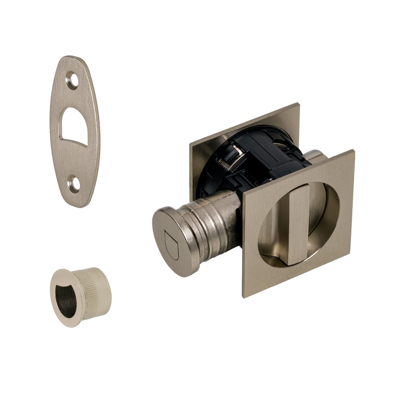 SHOW Satin Nickel Square Tubular Privacy Lock