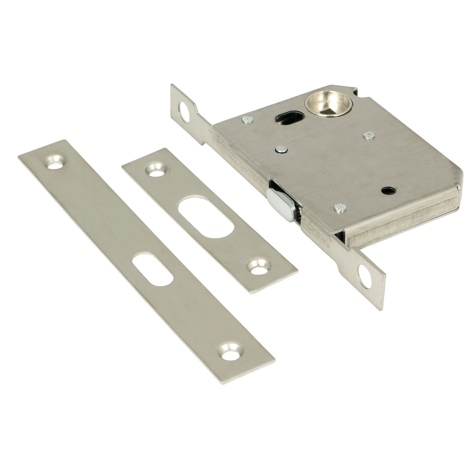 Image of Sliding Door Lock in Satin Stainless Steel