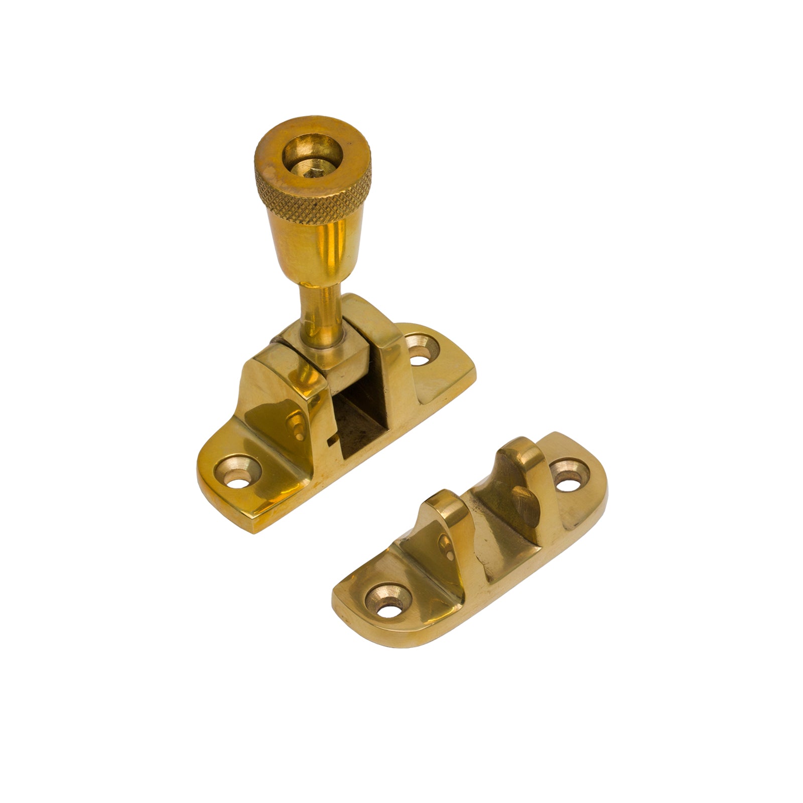 Radiused Brompton Brighton Fastener Polished Brass