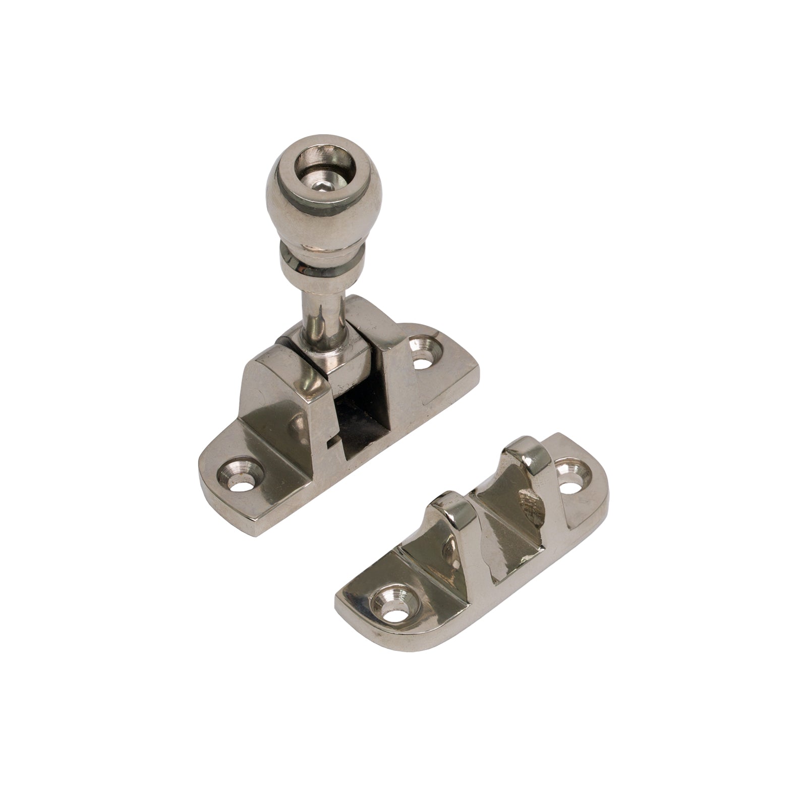 Radiused Mushroom Brighton Fastener Polished Nickel