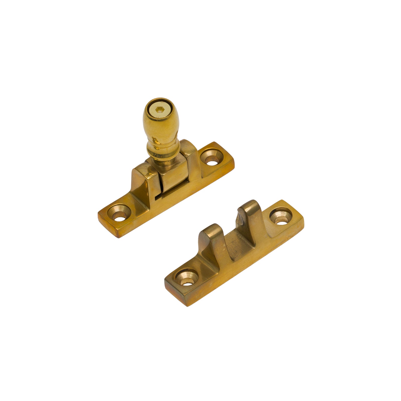 SHOW Square Mushroom Brighton Fastener - Narrow Polished Brass