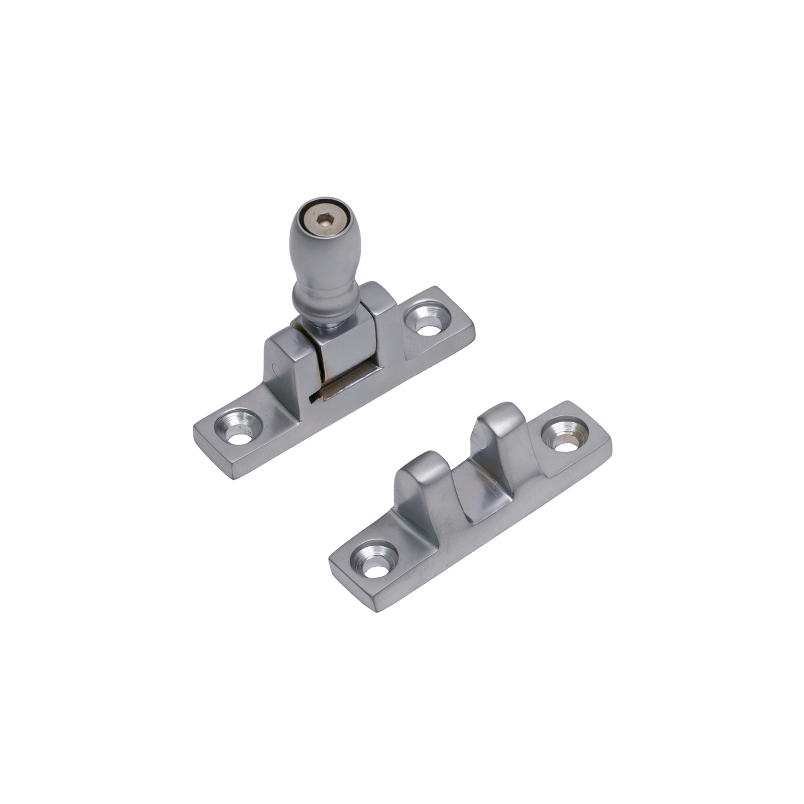 SHOW Square Mushroom Brighton Fastener - Narrow Satin Chrome