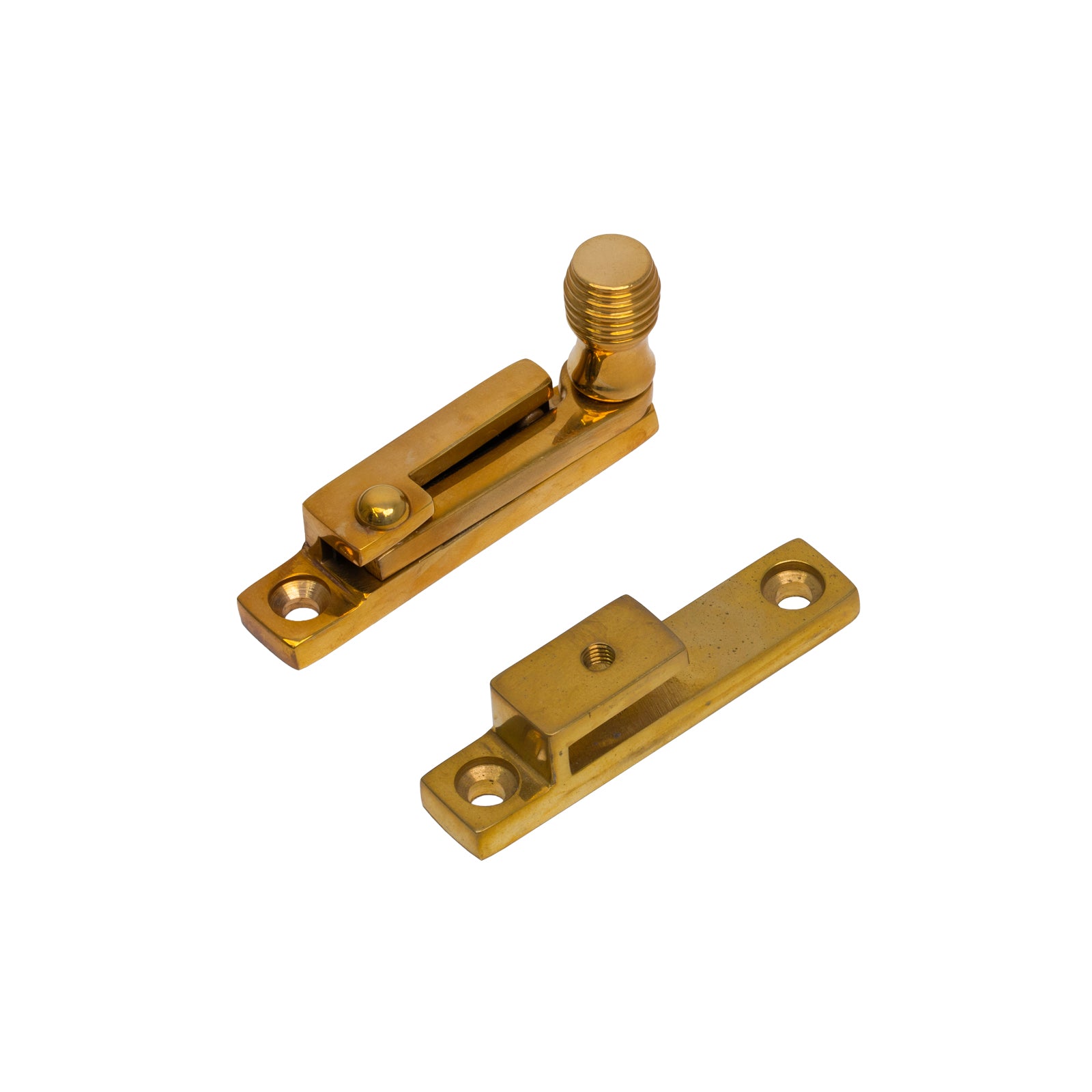 Beehive Quadrant Fastener - Narrow Polished Brass