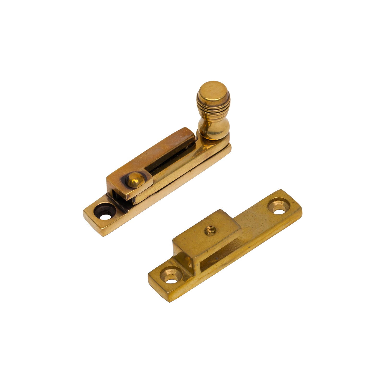 Prestbury Quadrant Fastener - Narrow Polished Brass