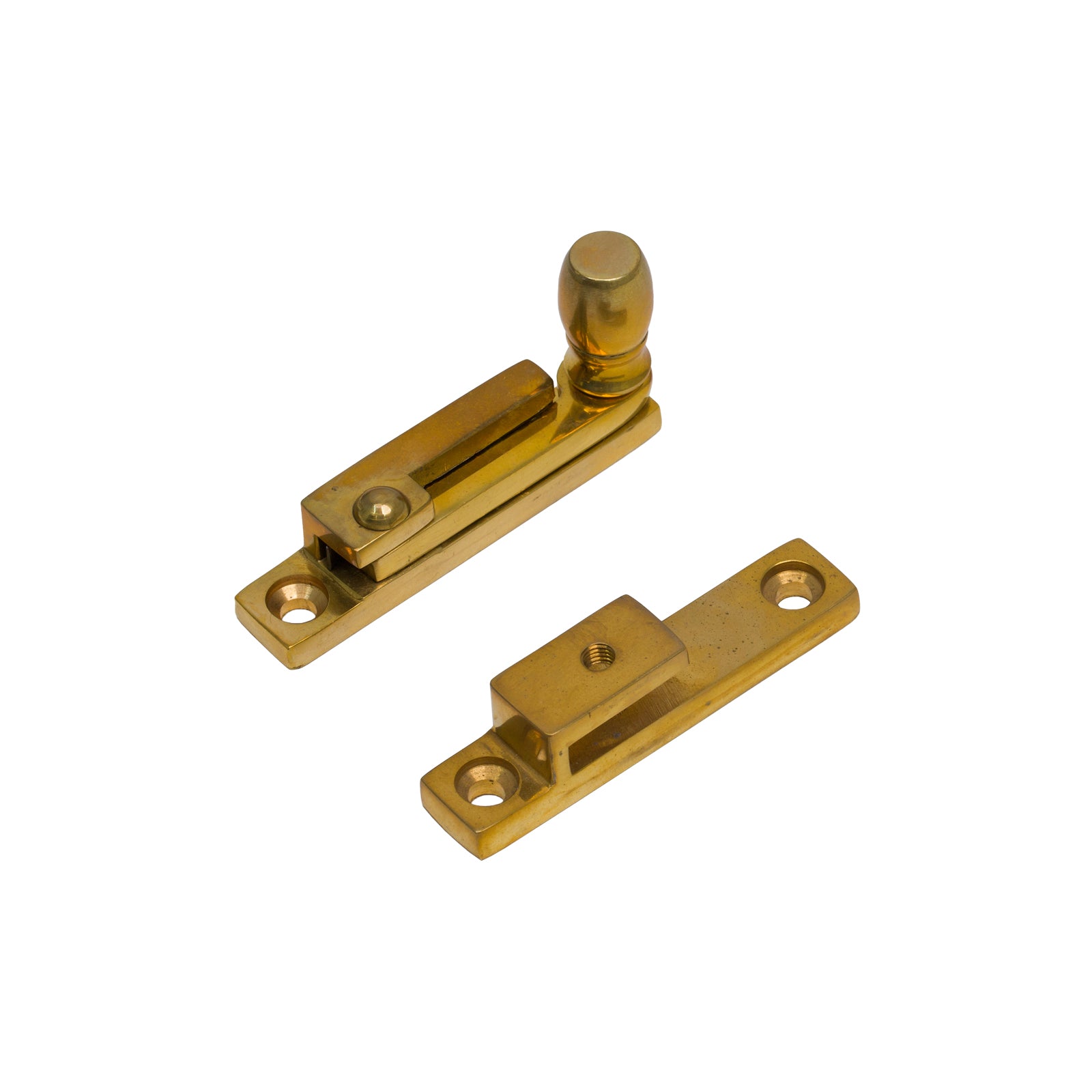 SHOW Mushroom Quadrant Fastener - Narrow Polished Brass