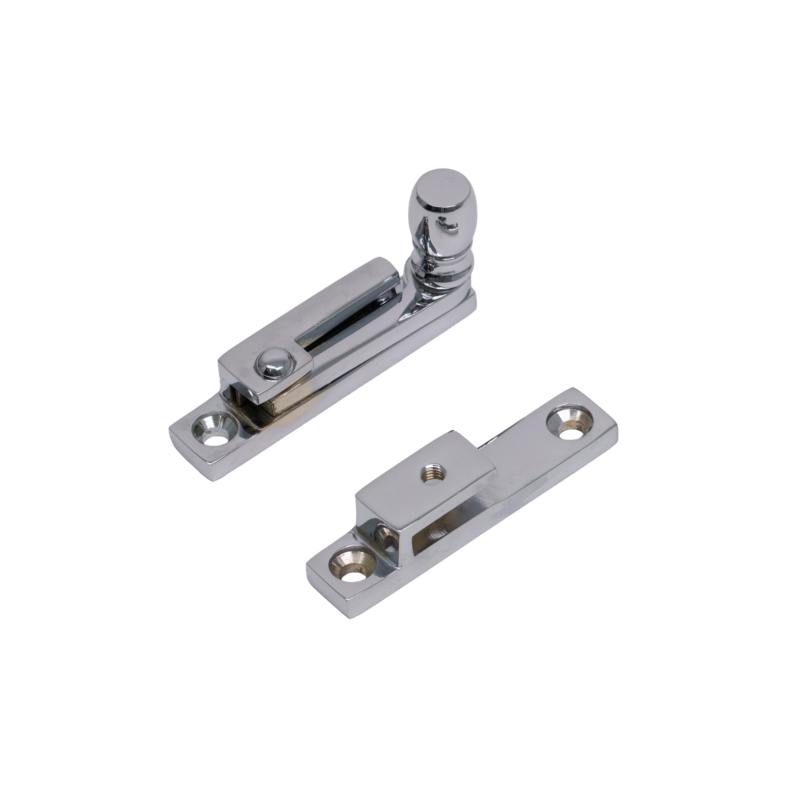 Mushroom Quadrant Fastener - Narrow Polished Chrome