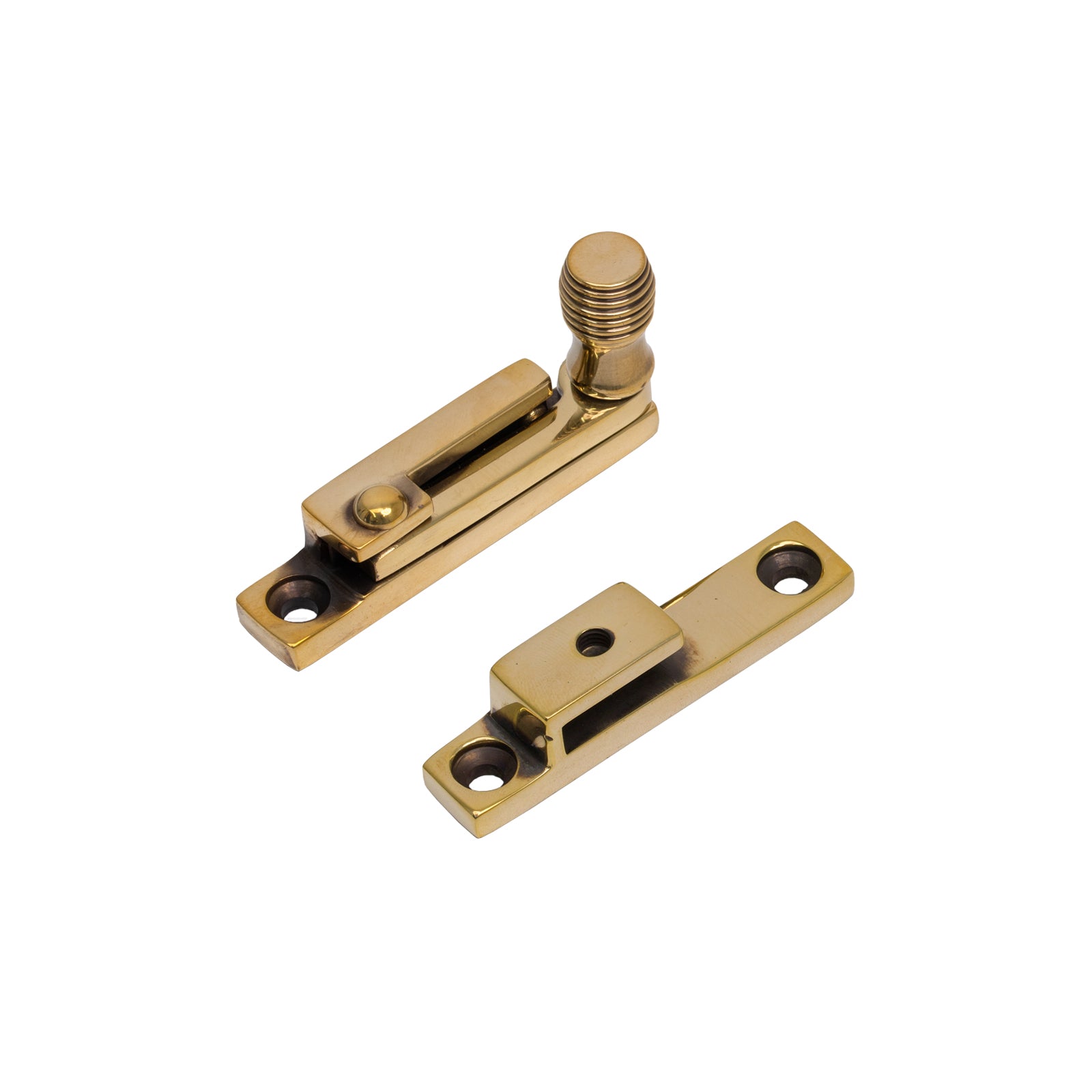 Beehive Quadrant Fastener - Narrow Aged Brass