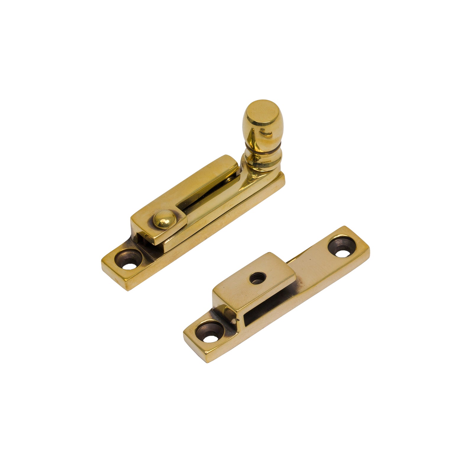 Mushroom Quadrant Fastener - Narrow Aged Brass