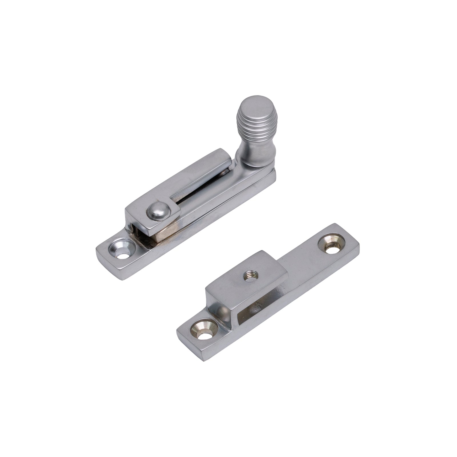 Beehive Quadrant Fastener - Narrow Satin Chrome