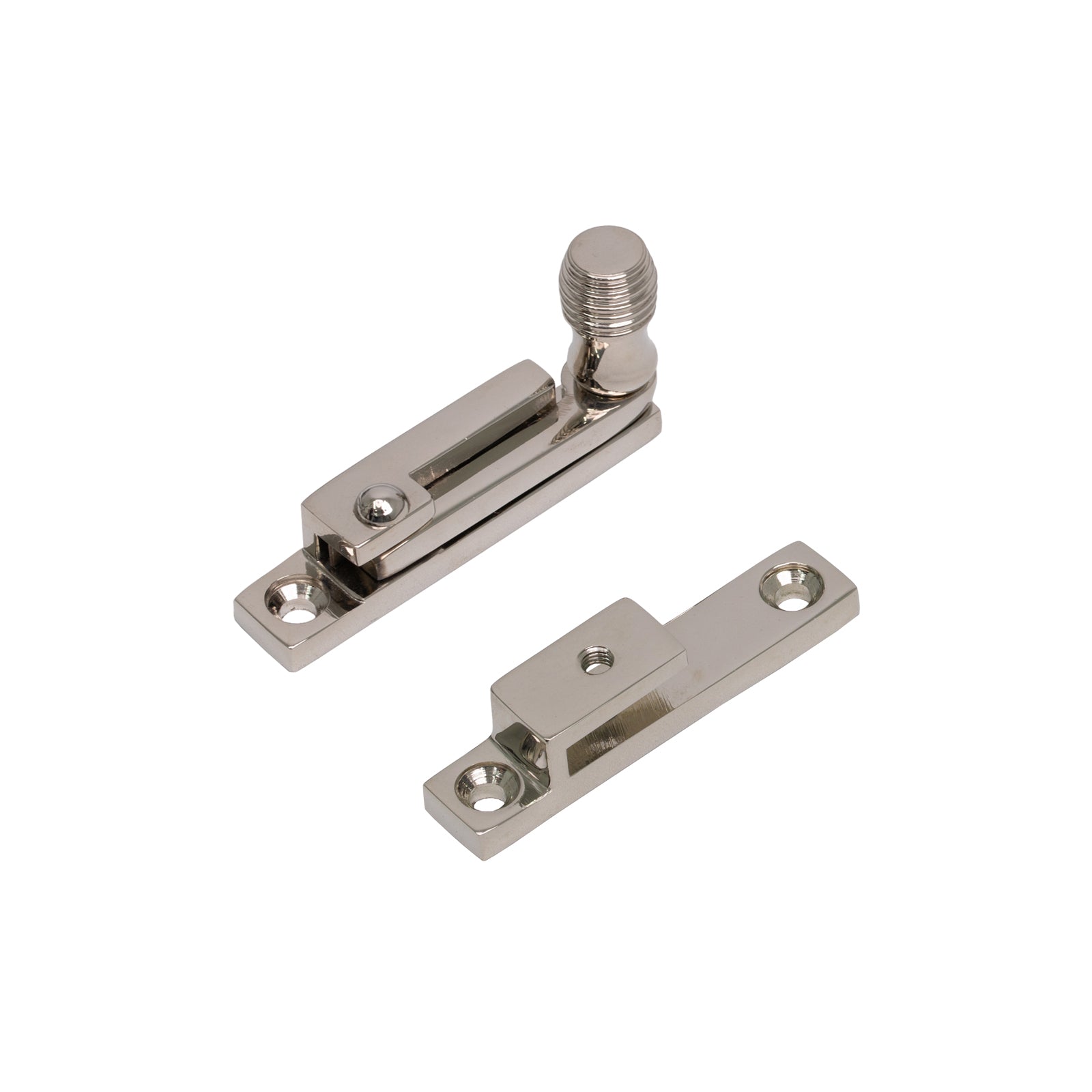 Beehive Quadrant Fastener - Narrow Polished Nickel