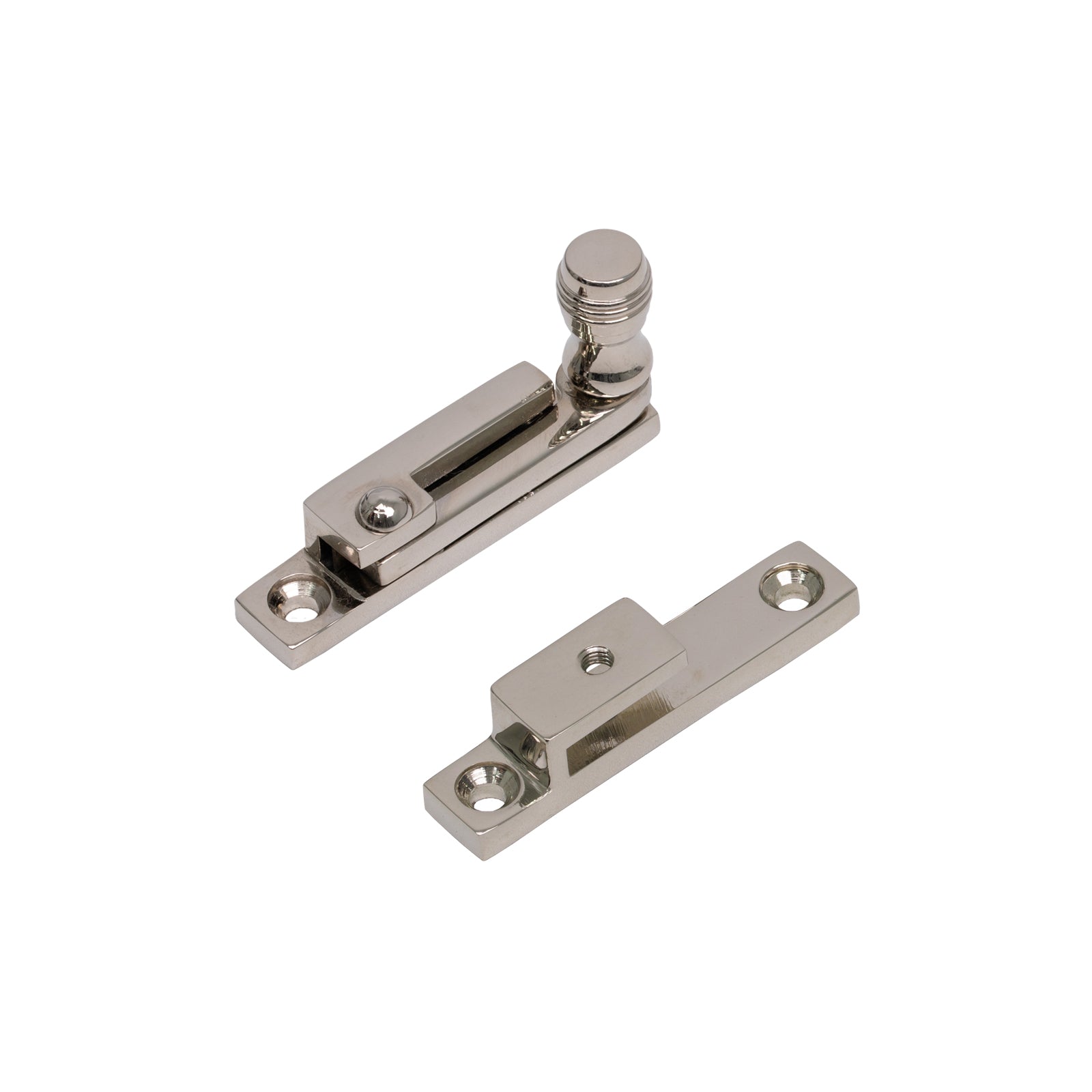 Prestbury Quadrant Fastener - Narrow Polished Nickel