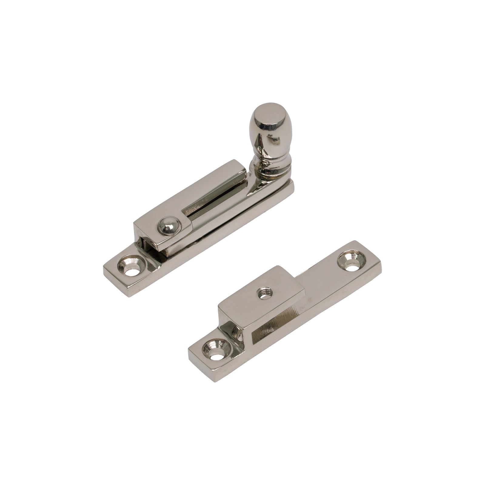 Mushroom Quadrant Fastener - Narrow Polished Nickel