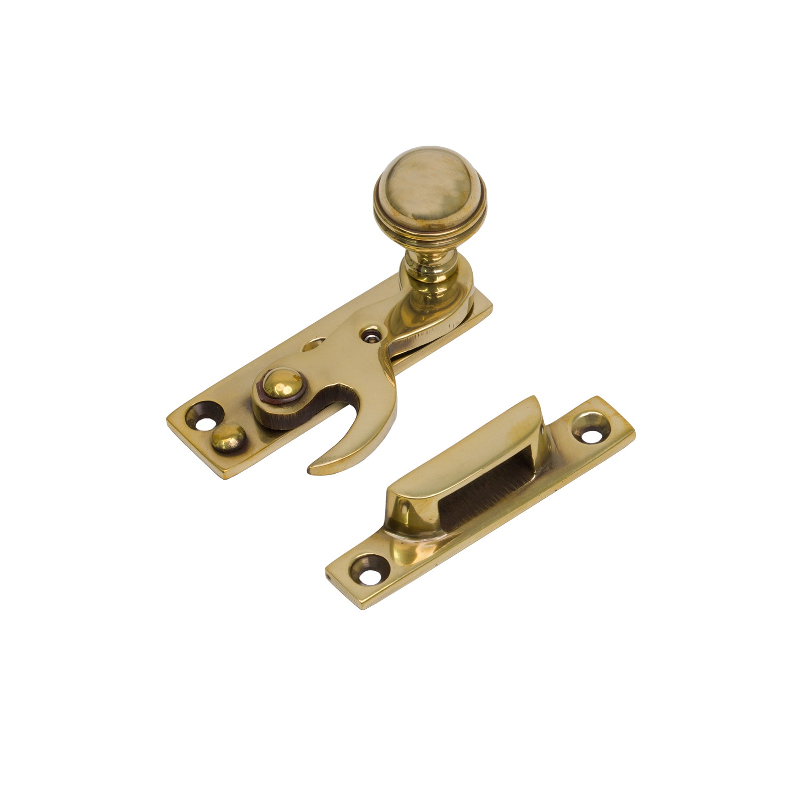 SHOW Prestbury Sash Window Hook Fastener Antique Brass