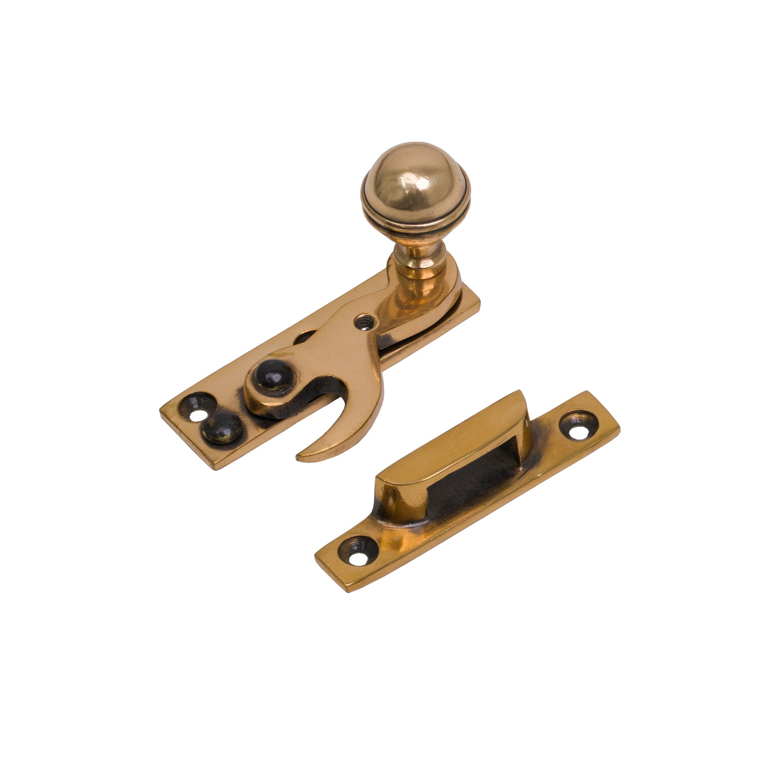 SHOW Prestbury Sash Window Hook Fastener Polished Bronze