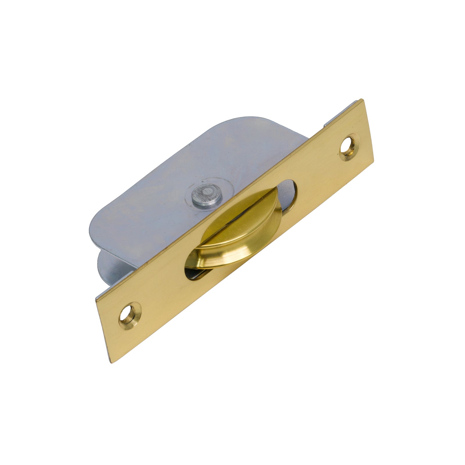 Square Ended Sash Window Pulley Lacquered Brass