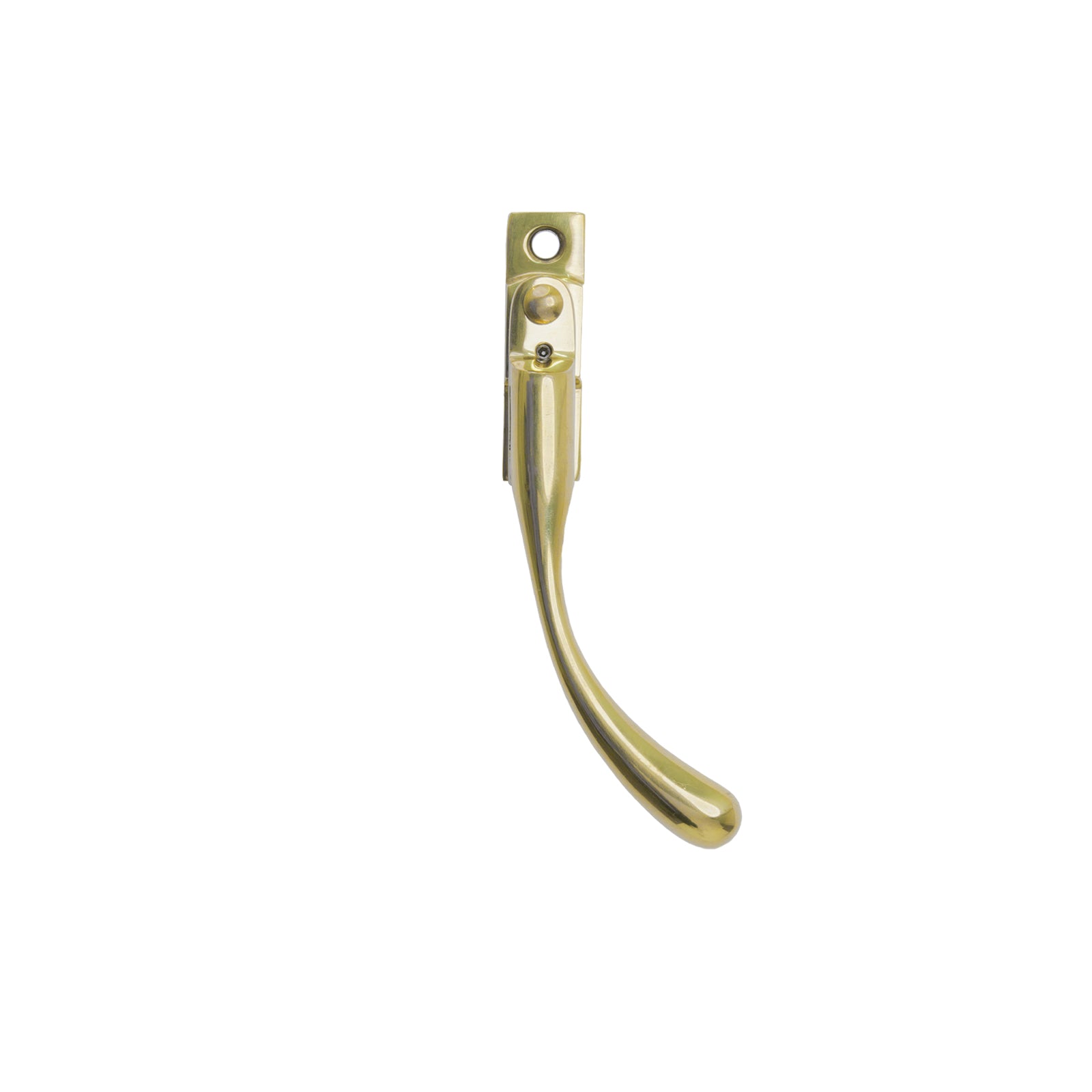 SHOW RH Polished Brass Night-Vent Locking Peardrop Fastener