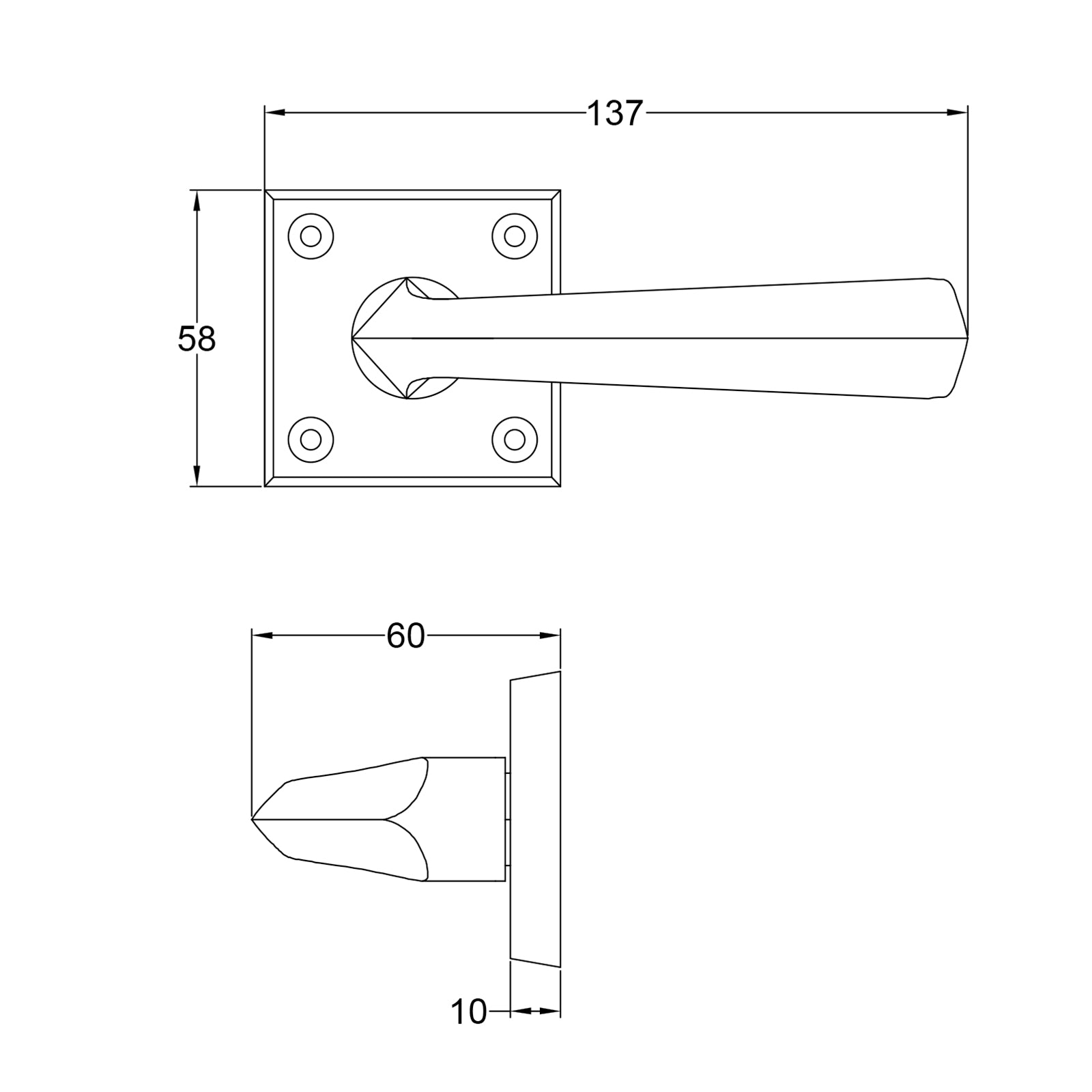 Donnington Lever On Rose Handles 