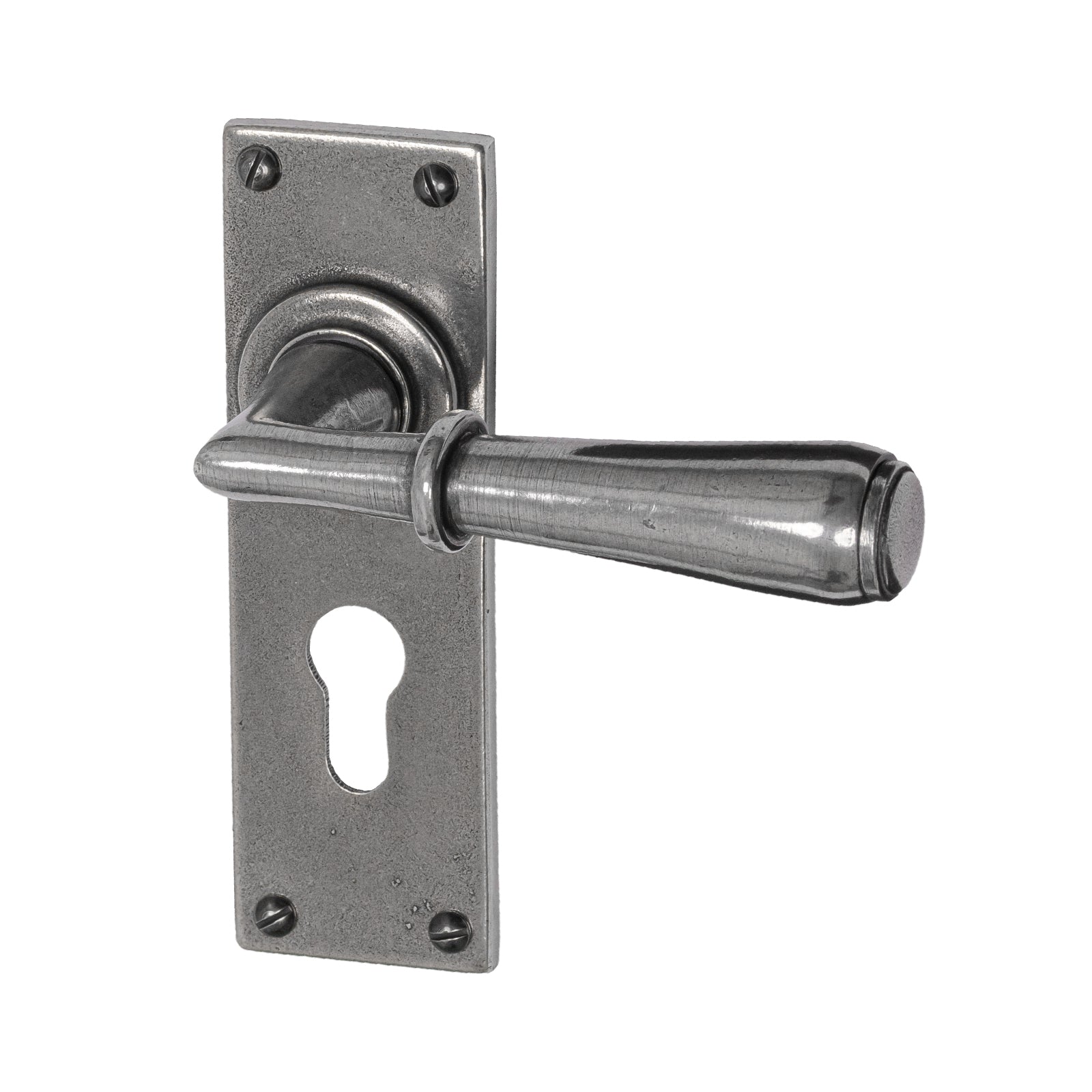 Fenwick euro profile pewter door handle