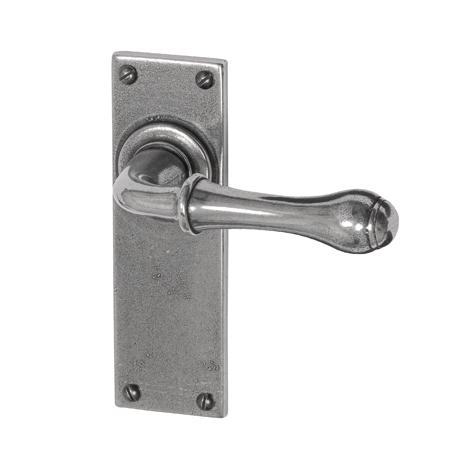 made in UK pewter latch door handle