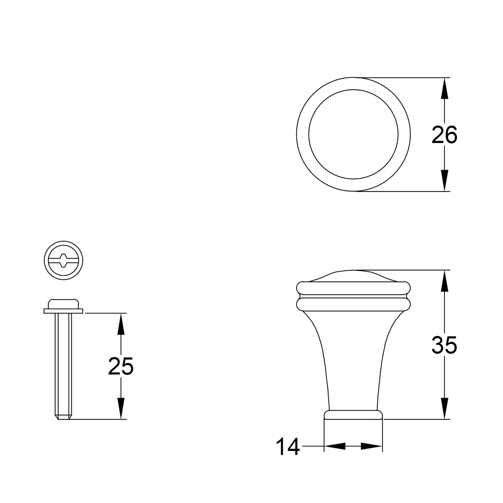 Durham Pewter Cupboard Knob JPEG Drawing SHOW