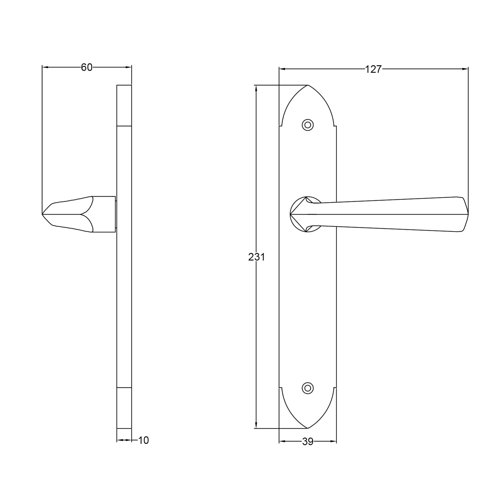 Grafton Lever Handles | Front Door Handles