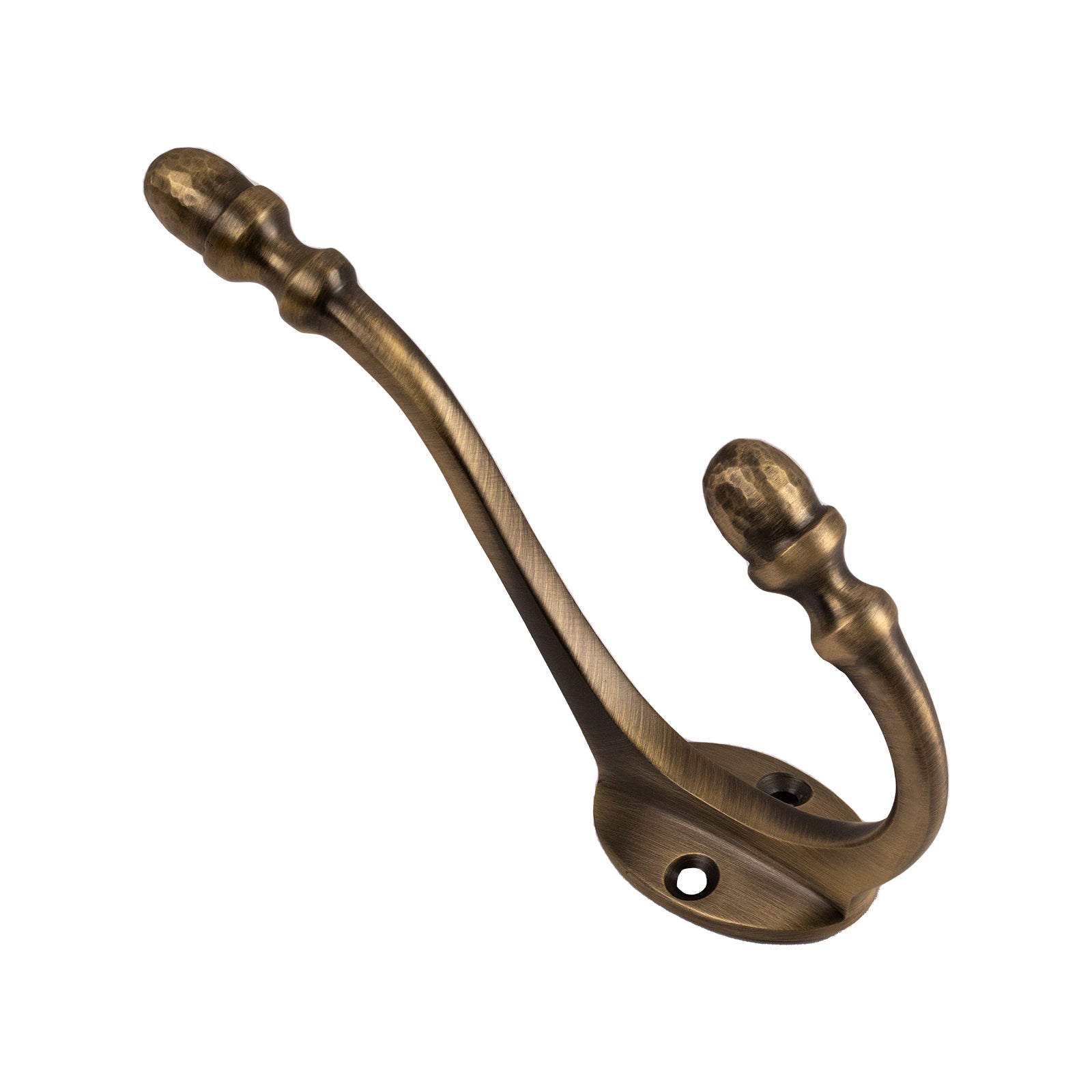 Small Cast-Iron Single Hook with Lacquered Antique Finish