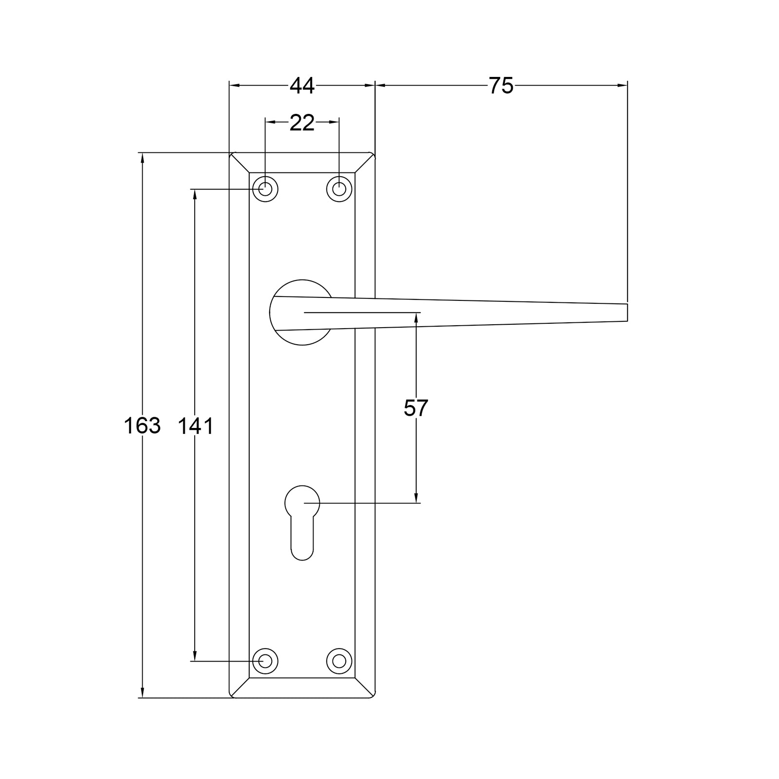 Kendal Door Handles On Backplate | Brass Door Handles