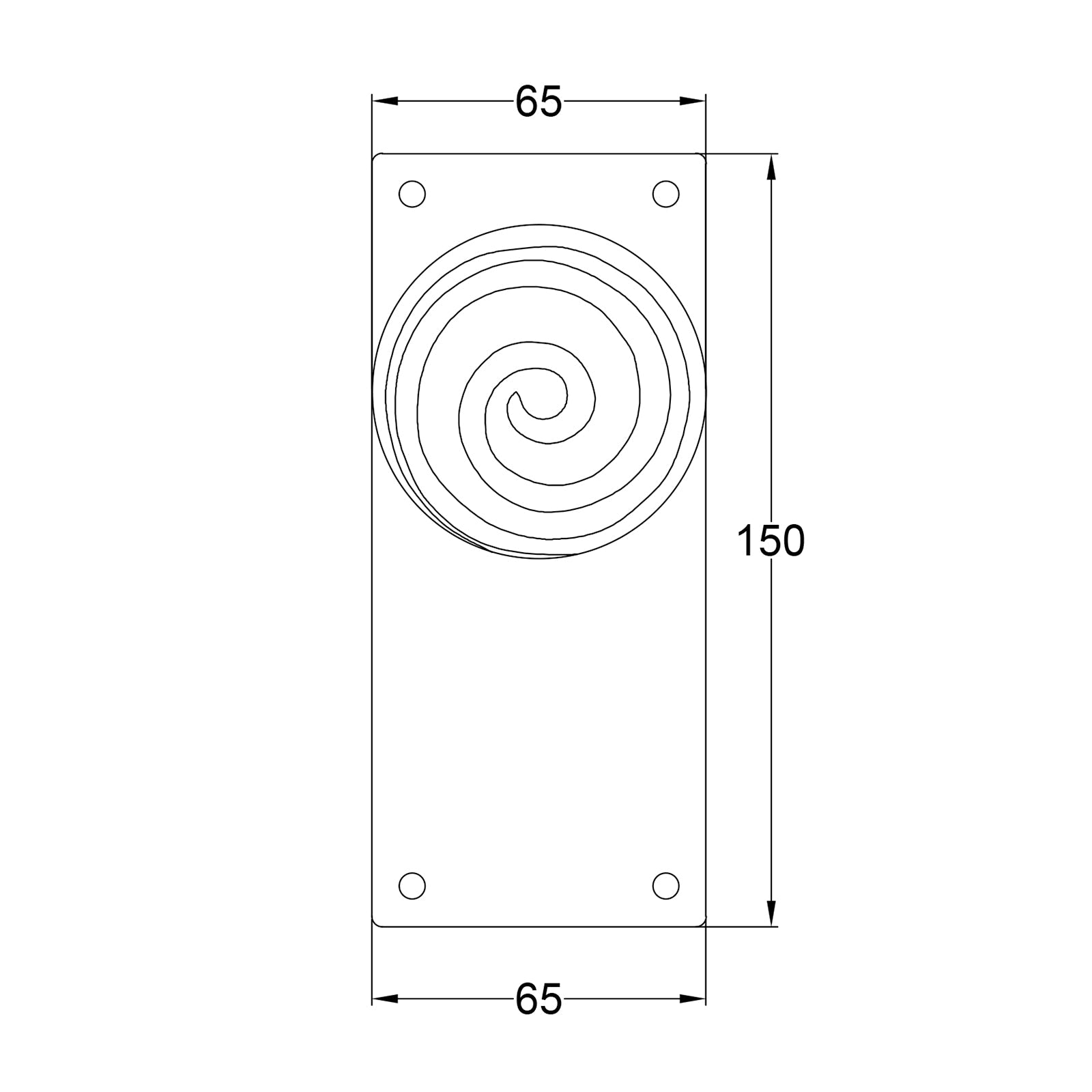 Swirl Pewter Door Knobs On Wide Backplate long latch JPEG Drawing SHOW