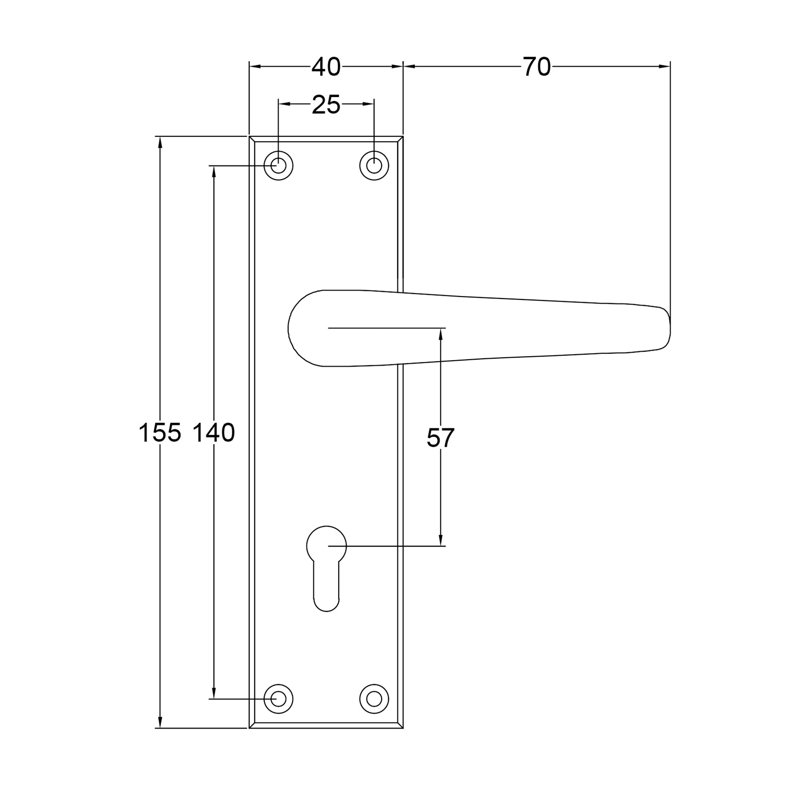 Windsor Door Handles On Backplate | Traditional Door Handles